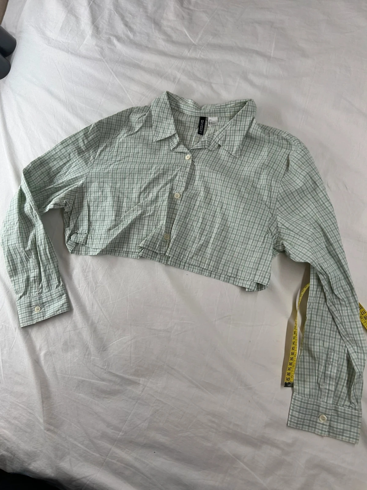 Chemise à carreaux divided vert blanc – photo 6
